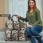 Collingwood Magpies Travel Bag Aboriginal Dot Pattern - Football Mascot Heritage Pride
