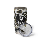 Collingwood Magpies Tumbler Cup Aboriginal Dot Pattern - Football Mascot Heritage Pride