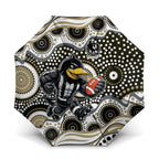Collingwood Magpies Umbrella Aboriginal Dot Pattern - Football Mascot Heritage Pride