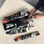 Collingwood Magpies Umbrella Aboriginal Dot Pattern - Football Mascot Heritage Pride