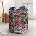 Essendon Bombers Laundry Basket Aboriginal Dot Pattern - Football Mascot Heritage Pride