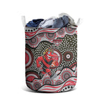 Essendon Bombers Laundry Basket Aboriginal Dot Pattern - Football Mascot Heritage Pride