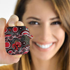 Essendon Bombers AirPods Case Aboriginal Dot Pattern - Football Mascot Heritage Pride