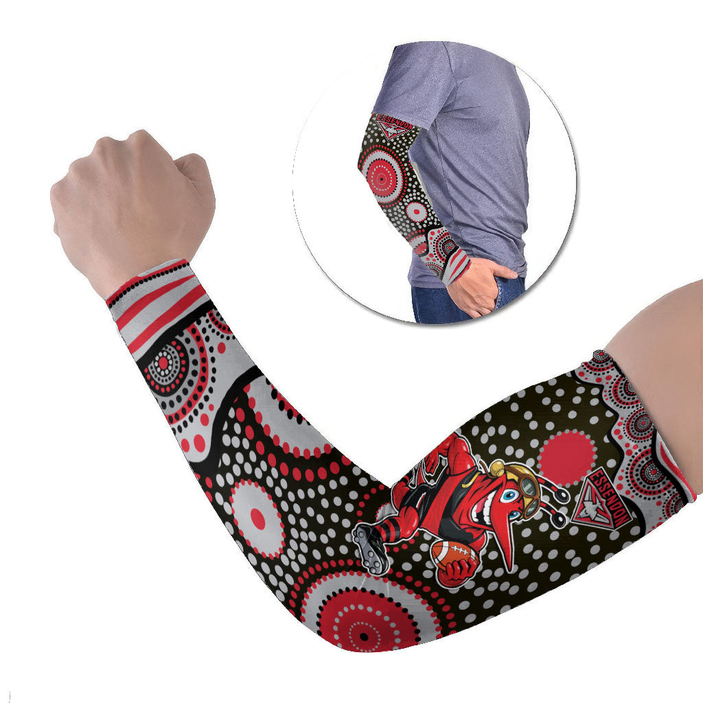Essendon Bombers Arm Sleeves Aboriginal Dot Pattern - Football Mascot Heritage Pride