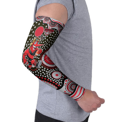 Essendon Bombers Arm Sleeves Aboriginal Dot Pattern - Football Mascot Heritage Pride