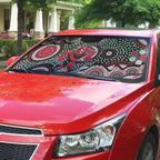 Essendon Bombers Auto Sun Shade Aboriginal Dot Pattern - Football Mascot Heritage Pride