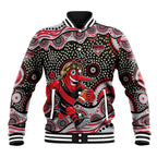 Essendon Bombers Baseball Jacket Aboriginal Dot Pattern - Football Mascot Heritage Pride