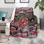 Essendon Bombers Blanket Aboriginal Dot Pattern - Football Mascot Heritage Pride