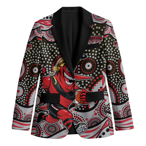 Essendon Bombers Blazer Aboriginal Dot Pattern - Football Mascot Heritage Pride