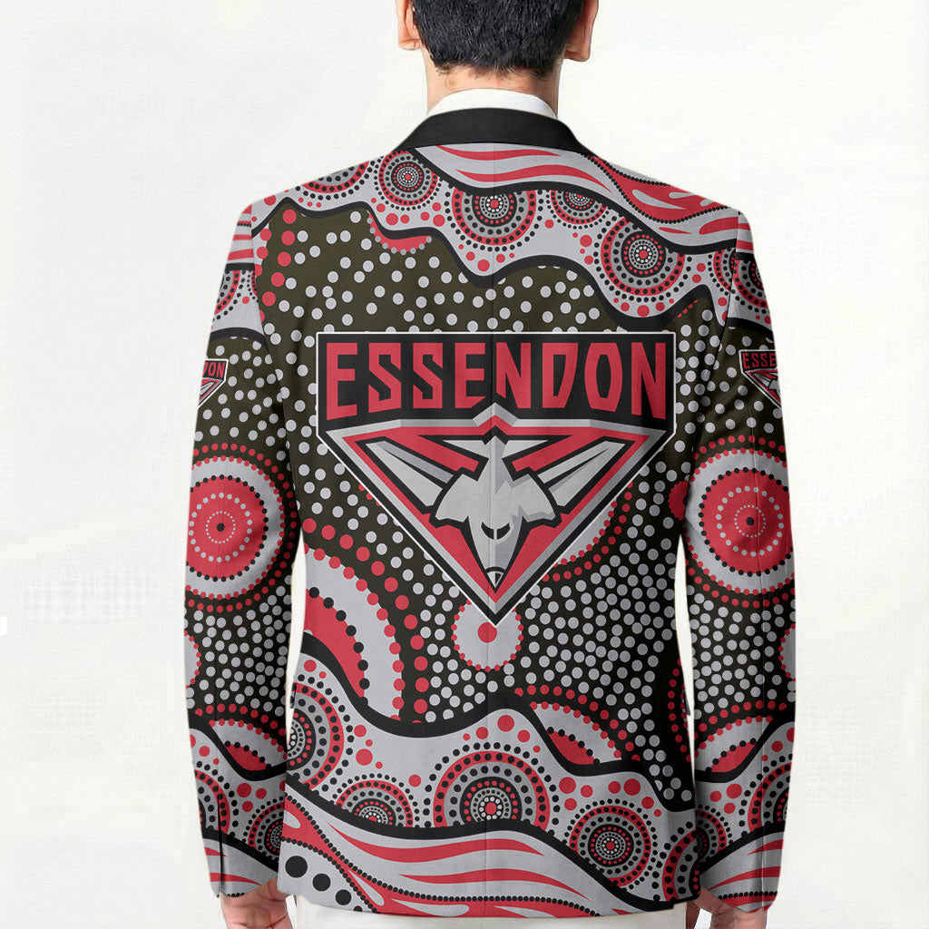 Essendon Bombers Blazer Aboriginal Dot Pattern - Football Mascot Heritage Pride