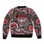 Essendon Bombers Bomber Jacket Aboriginal Dot Pattern - Football Mascot Heritage Pride
