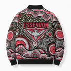 Essendon Bombers Bomber Puffer Jacket Aboriginal Dot Pattern - Football Mascot Heritage Pride