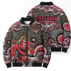 Essendon Bombers Bomber Puffer Jacket Aboriginal Dot Pattern - Football Mascot Heritage Pride
