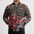 Essendon Bombers Bomber Puffer Jacket Aboriginal Dot Pattern - Football Mascot Heritage Pride