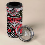 Essendon Bombers 4 in 1 Can Cooler Tumbler Aboriginal Dot Pattern - Football Mascot Heritage Pride