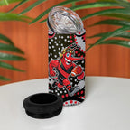 Essendon Bombers 4 in 1 Can Cooler Tumbler Aboriginal Dot Pattern - Football Mascot Heritage Pride