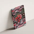 Essendon Bombers Canvas Wall Art Aboriginal Dot Pattern - Football Mascot Heritage Pride