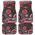 Essendon Bombers Car Mats Aboriginal Dot Pattern - Football Mascot Heritage Pride