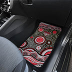 Essendon Bombers Car Mats Aboriginal Dot Pattern - Football Mascot Heritage Pride