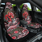 Essendon Bombers Car Seat Cover Aboriginal Dot Pattern - Football Mascot Heritage Pride