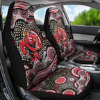 Essendon Bombers Car Seat Cover Aboriginal Dot Pattern - Football Mascot Heritage Pride
