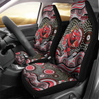 Essendon Bombers Car Seat Cover Aboriginal Dot Pattern - Football Mascot Heritage Pride