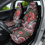 Essendon Bombers Car Seat Cover Aboriginal Dot Pattern - Football Mascot Heritage Pride