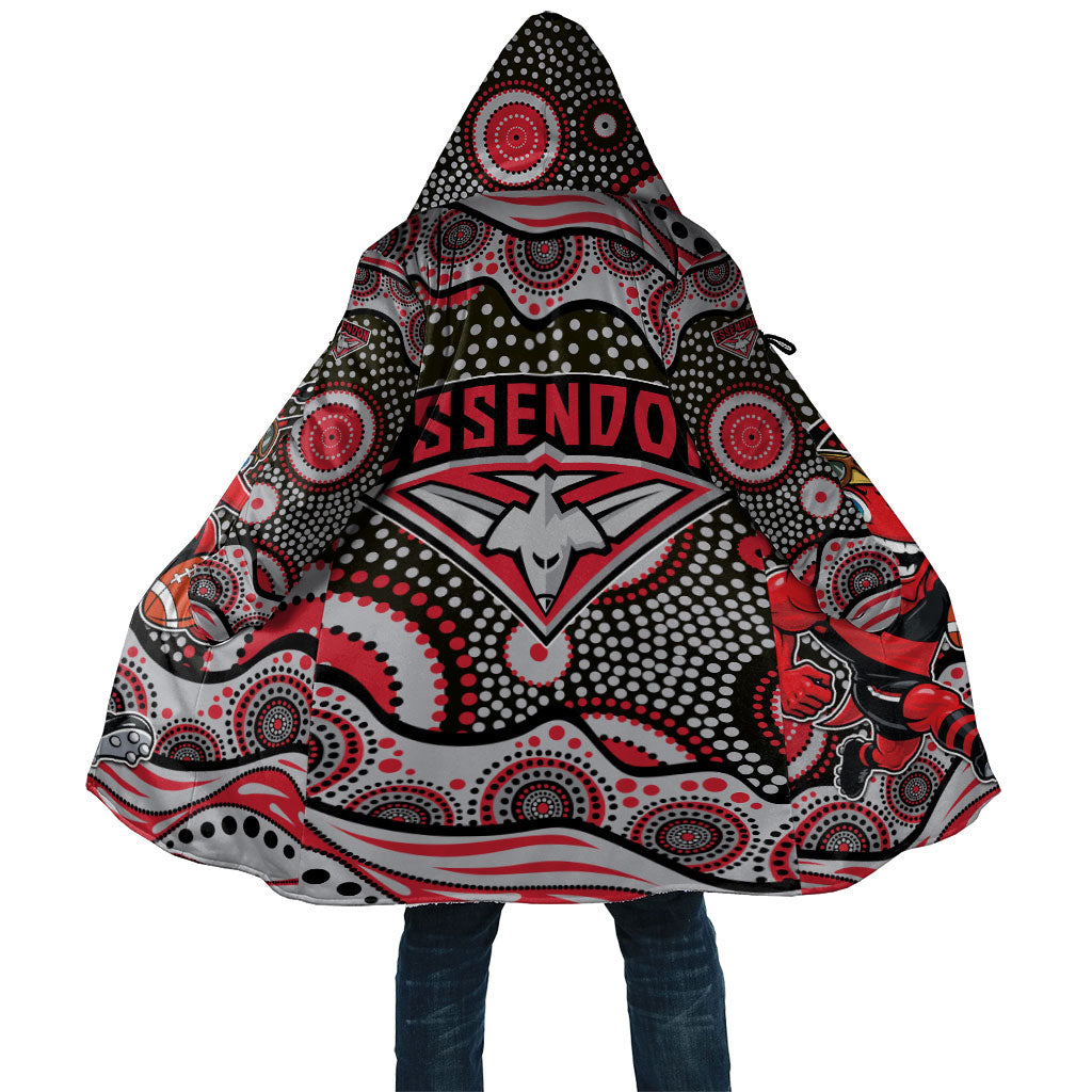 Essendon Bombers Cloak Aboriginal Dot Pattern - Football Mascot Heritage Pride