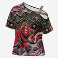 Essendon Bombers Cross Shoulder Shirt Aboriginal Dot Pattern - Football Mascot Heritage Pride