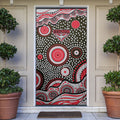 Essendon Bombers Door Cover Aboriginal Dot Pattern - Football Mascot Heritage Pride