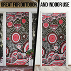 Essendon Bombers Door Cover Aboriginal Dot Pattern - Football Mascot Heritage Pride