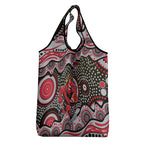 Essendon Bombers Grocery Bag Aboriginal Dot Pattern - Football Mascot Heritage Pride