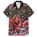 Essendon Bombers Hawaiian Shirt Aboriginal Dot Pattern - Football Mascot Heritage Pride