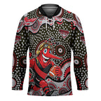 Essendon Bombers Hockey Jersey Aboriginal Dot Pattern - Football Mascot Heritage Pride