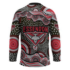 Essendon Bombers Hockey Jersey Aboriginal Dot Pattern - Football Mascot Heritage Pride