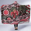 Essendon Bombers Hooded Blanket Aboriginal Dot Pattern - Football Mascot Heritage Pride