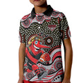 Essendon Bombers Kid Polo Shirt Aboriginal Dot Pattern - Football Mascot Heritage Pride