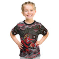 Essendon Bombers Kid T Shirt Aboriginal Dot Pattern - Football Mascot Heritage Pride