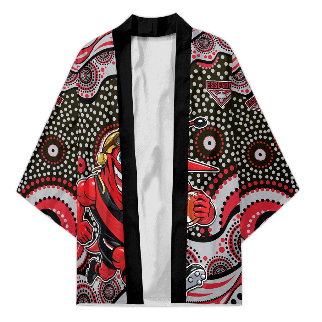 Essendon Bombers Kimono Aboriginal Dot Pattern - Football Mascot Heritage Pride