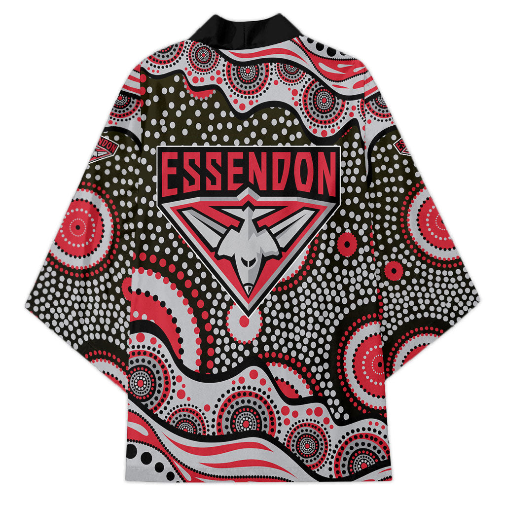 Essendon Bombers Kimono Aboriginal Dot Pattern - Football Mascot Heritage Pride