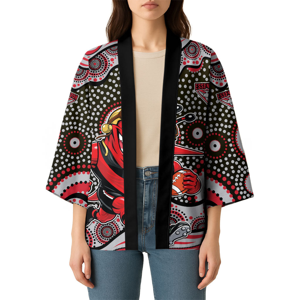 Essendon Bombers Kimono Aboriginal Dot Pattern - Football Mascot Heritage Pride
