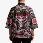 Essendon Bombers Kimono Aboriginal Dot Pattern - Football Mascot Heritage Pride