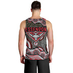 Essendon Bombers Men Tank Top Aboriginal Dot Pattern - Football Mascot Heritage Pride