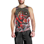 Essendon Bombers Men Tank Top Aboriginal Dot Pattern - Football Mascot Heritage Pride