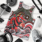 Essendon Bombers Men Tank Top Aboriginal Dot Pattern - Football Mascot Heritage Pride
