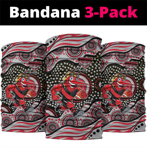 Essendon Bombers Neck Gaiter Aboriginal Dot Pattern - Football Mascot Heritage Pride