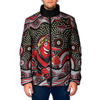 Essendon Bombers Padded Jacket Aboriginal Dot Pattern - Football Mascot Heritage Pride
