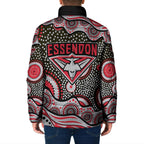 Essendon Bombers Padded Jacket Aboriginal Dot Pattern - Football Mascot Heritage Pride