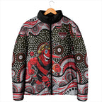 Essendon Bombers Padded Jacket Aboriginal Dot Pattern - Football Mascot Heritage Pride