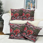 Essendon Bombers Pillow Cover Aboriginal Dot Pattern - Football Mascot Heritage Pride